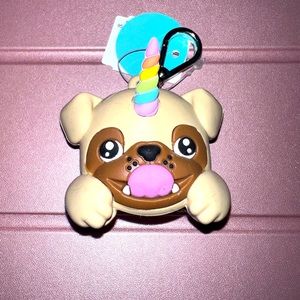 Mrs. Pugs Unicorn” keychain pocketbac holder